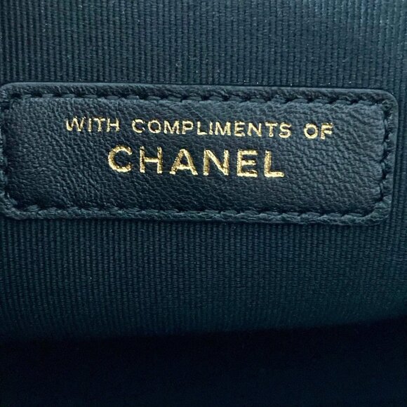 Chanel Tweed Quilted Mini Clutch With Chain Black White - Picture 7 of 9